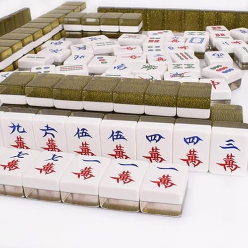 Traditional Mahjong 144 piezas set acrílico miniatura 2