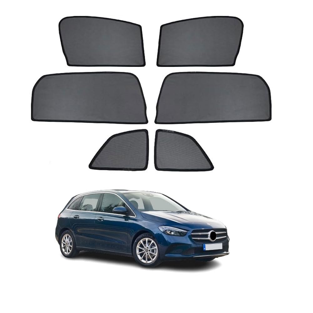 Osłona Przeciwsłoneczna dla Niemowląt do Samochodu Zasłony Magnetyczne do B-class W245 2005-2011 Ochrona Przed Słońcem Szybie Osłony na Boczną Szybę Sunshade,6pcs-side window