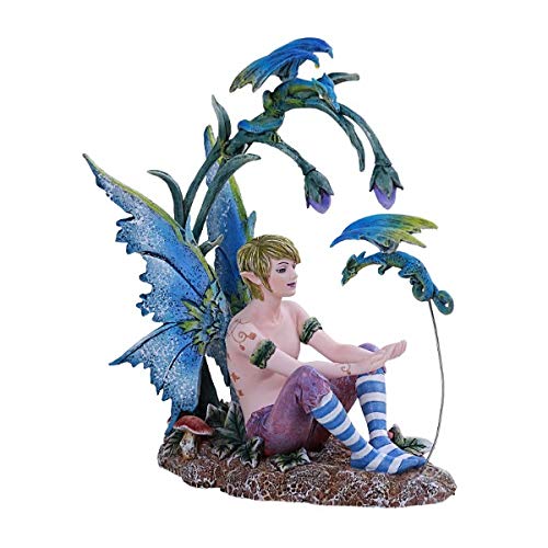 Pacific Giftware PT Amy Brown Art Original Collection Boy and His Dragon Male FAE Resin Collectible Figurine