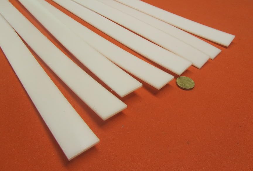 White HDPE (High Density Polyethylene) Rectangular Bar .125