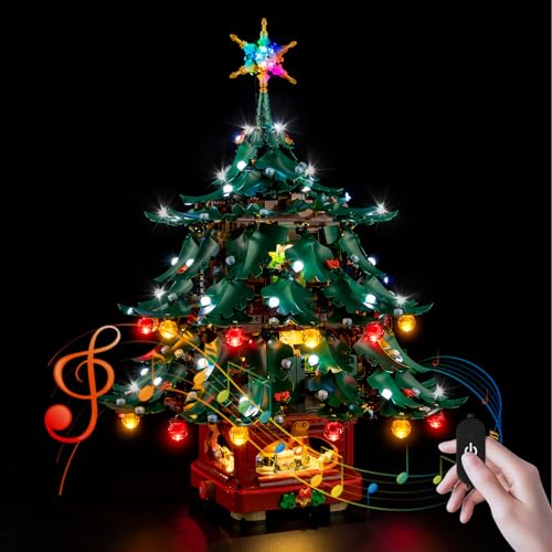 BrickSoul Light Up Kit Compatible with Lego Family Christmas Tree 41843 Building Set, Upgraded Christmas Sound Version with Music Playback, Lighting Accessories, Not 41843 Building Set