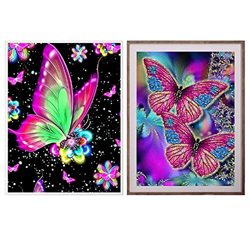 Osuter 5D DIY Pintura Diamante Taladro Completo Kit,2PCS Kit de Pintura de Diamantes 5d Punto de Cruz Diamante Kit para Decoración del Hoga Lienzo Pared(20 * 40cm) Cover