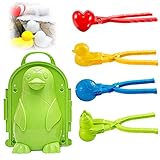 ZJMS 5 Stücke Schneeball Maker, Winter Schneemann Pinguin Schneeball Maker Clip Schnee Mold Tool Kinder Outdoor Spielzeug Weihnachten Geschenke