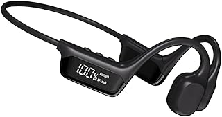 GZLMMY Fone de ouvido IPX8 à prova d'água de condução óssea sem fio Bluetooth 5,4 + 32 GB de RAM MP3 Player HiFi Music Sport Swimming Headset com microfone (preto)