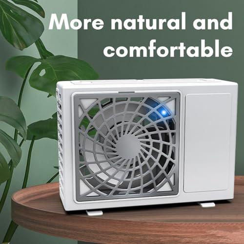 Image of Spiaty Air Conditioner USB Rechargeable Handheld Mini Fan Outdoor Portable Small Electric Fan, White