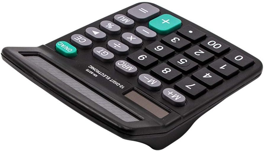 Release 2in1 Battery or Solar Powered 12 Digit Electronic Calculator School Students Office Stationary Calculating Commercial Tool