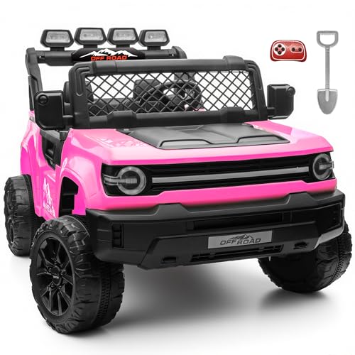 24V Ride-On Truck for Kids with Remote & Storage
