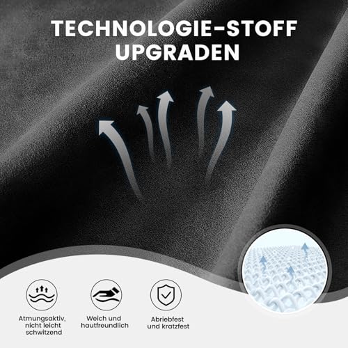 Sedia da gaming, in tessuto, con cuscino a molla, ergonomica, girevole, con poggiapiedi, capacità di carico 150 kg, colore: nero - Sedia gaming - Immagine 5