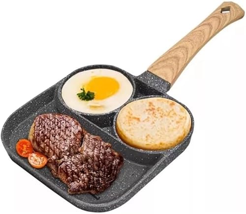 Frigideira Antiaderente 3 em 1 - Versátil e Prática, Ideal para Cozinhar, Assar e Grelhar, Design Fu