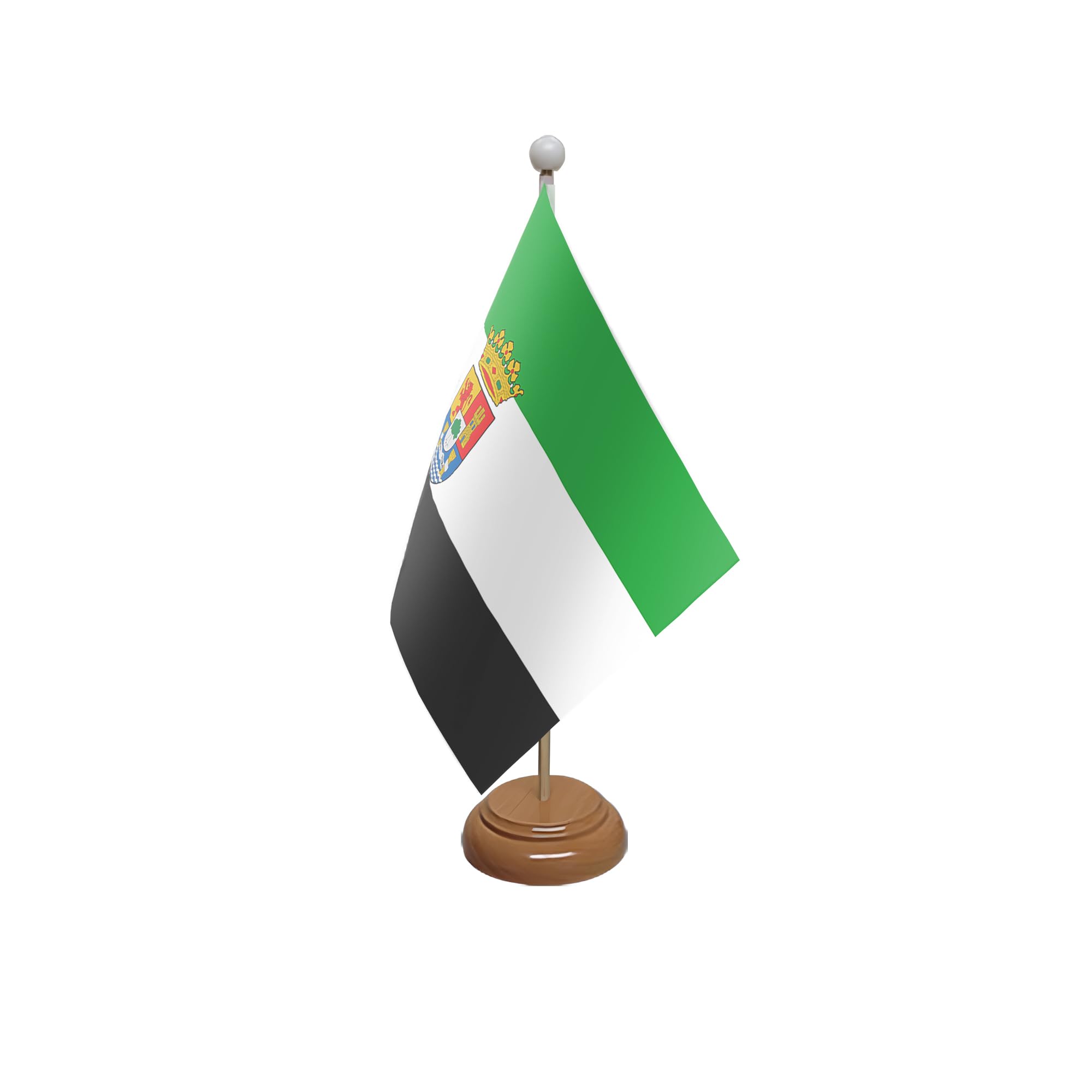 Flagtex Extremadura Wooden Table Flag With Wooden Base
