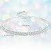 Yolev Choker Silber 2 Drainage Diamant Halsketten Silberne Strass Choker Halskette Funkelnde Kristall Halsband Damen Schmuck Hochzeit Party Abschlussball Accessoires für Braut Mädchen