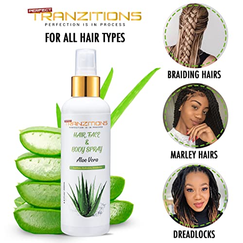 Aloe Vera Spray For Dreads,Dreadlocks,Braids,Faux Locs,Sisterlocks,Crochet Locs, Hydrating & Refreshing Braid Spray Eucalyptus Infused Face Mist Hydrating Spray For Dull & Dry Skin 6.8 Oz #TOP1