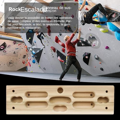 Poutre d'escalade portable, accessoire entraînement doigts et musculation avant-bras - 5