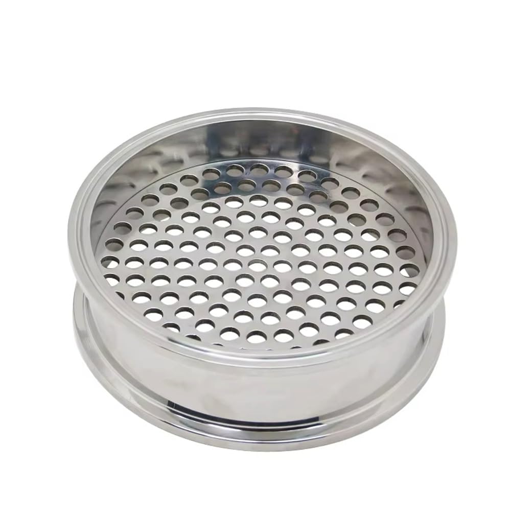 304 Stainless Steel Tri-Clamp Filter Plate,1.5" to 12" Sanitary Ferrule Filter for Homebrew & Beer Production(K64mm(2 Inch TC))