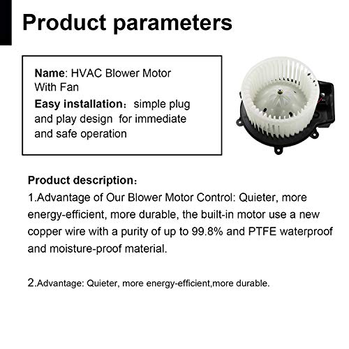 Image of 700190 HVAC Blower Motor with Fan Cage Fit for Mercedes-Benz AMG C230 C240 C280 C350 C55 CL65 AMG CLK350 CLK320 CLK63 2002-2012 Replaces 2038202514 MB3126100