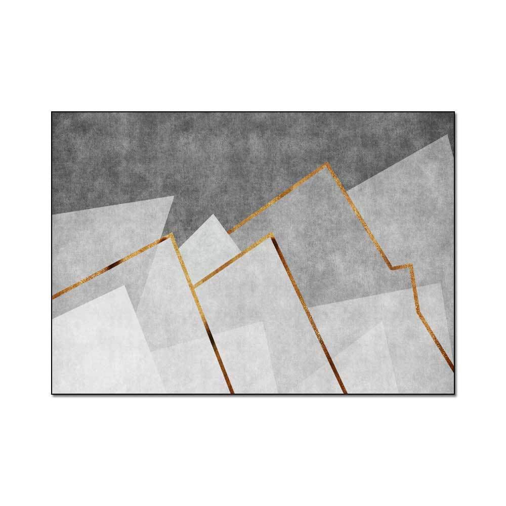 Tapis de couloir extra large 160x280 cm résistant et isolant motif lignes grises