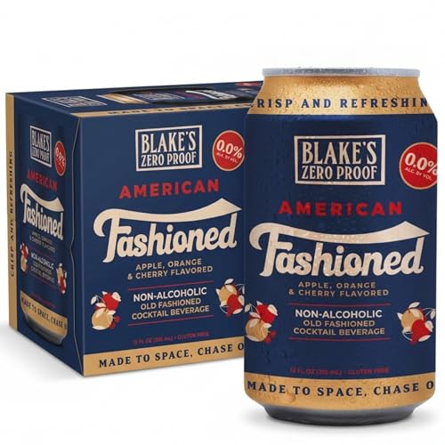 Blake’s Zero Proof American Fashioned Sparkling Mocktail – Non Alcoholic Carbonated Juice...