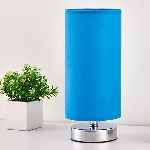 Miniatura 3 de Lámpara de mesa, lámpara de mesita de noche, lámpara de escritorio simple, lámpara de mesa cilíndrica para dormitorio, sala de estar, oficina,
