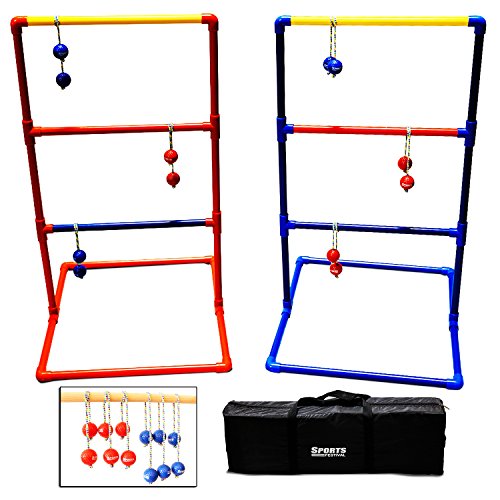 Sports Festival Metal Ladder Ball Game Set, Outdoor Ladder Golf with Carrying Case