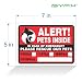 iSYFIX Alert Pets Inside Signs Stickers – 4 Pack 7x5 Inch – Premium Self-Adhesive Vinyl, Laminated for Ultimate UV, Weather, Scratch, Water and Fade Resistance, Indoor and Outdoor