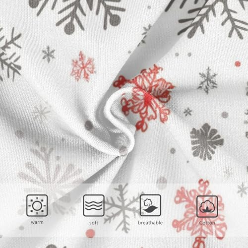 Girls' Cotton Briefs Organic Cotton Toddler Underwear for Kids Christmas Snowflake3