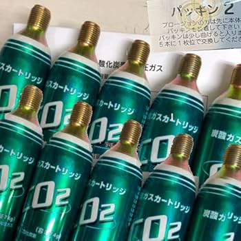 Amazon.co.jp: プロージョンに 炭酸ガスカートリッジ 74g×10本+