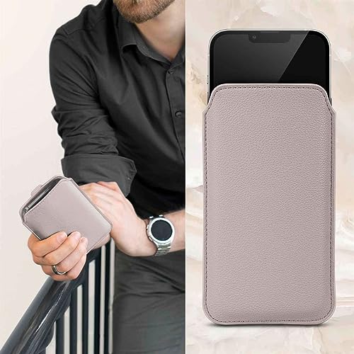 Étui fin Xiaomi 13 gris clair, housse de protection microfibre avec sangle de retrait - 3