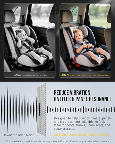 Image of Car Sound Deadening Mat - 80mil Butyl Automotive Sound Deadener, 36 sqft