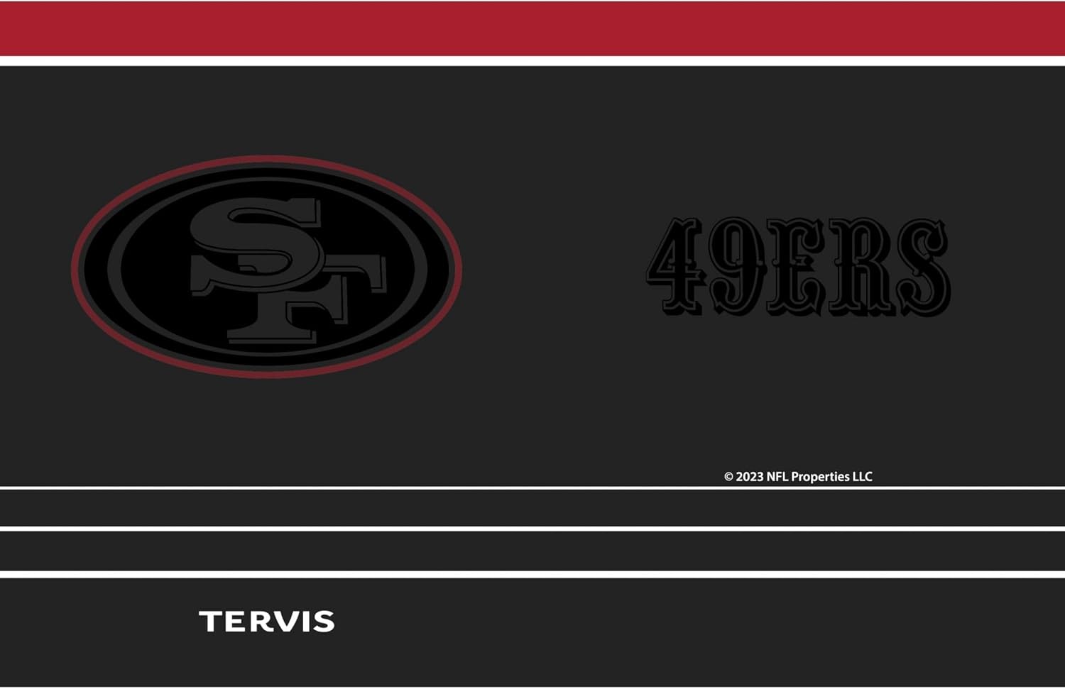 Tervis Traveler NFL San Francisco 49ers - Night Game Triple Insulated Tumbler Travel Cup Keeps Drinks Cold & Hot, 30oz, Stainless Steel