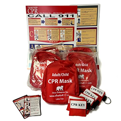 Ursus Soft Shell Adult/Child Pocket Resuscitator Mask Bundle (5 Pack Layperson) #TOP25