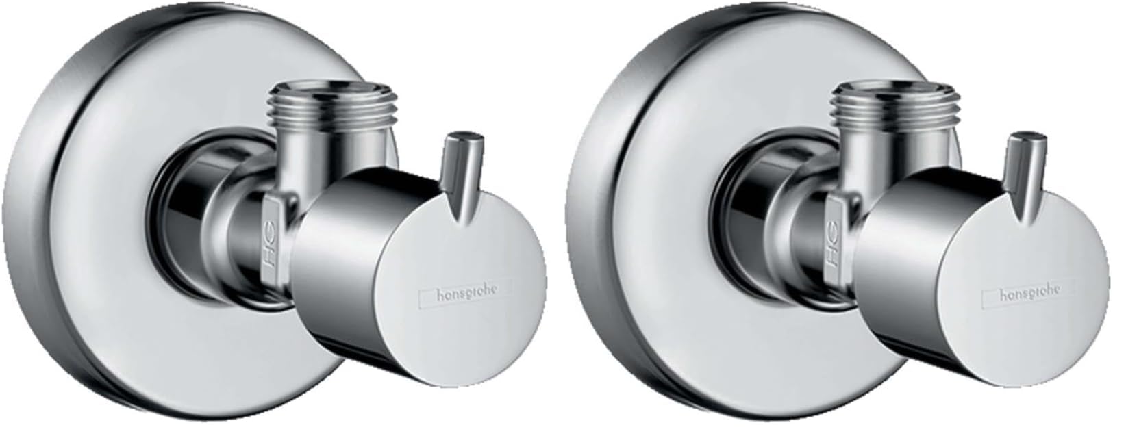 hansgrohe Robinet d'arrêt S sortie G 3/8, chromé, 13901000 (Lot de 2)
