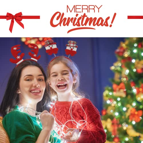 6Pcs Christmas Headbands,Christmas Hat, Reindeer Antlers Santa Snowman Headband For Christmas Holiday Parties(One Size Fits All) #TOP1