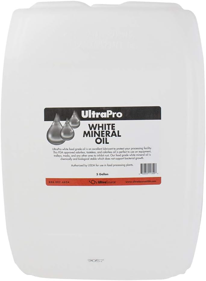 UltraPro Food Grade Mineral Oil for Lubricating and Protecting Cutting Board, Butcher Block, white mineral oil , Knife, Tool, Machine and Equipment (5 Gal.)
