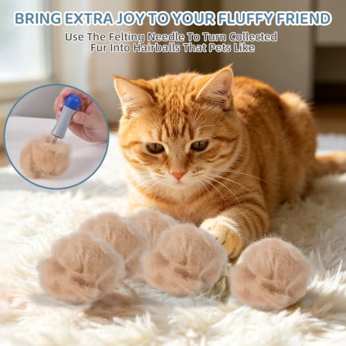 Wortade 2Pcs 2in1 Pet Hair Remover for Furniture with Reusable Lint Rollers — view 6