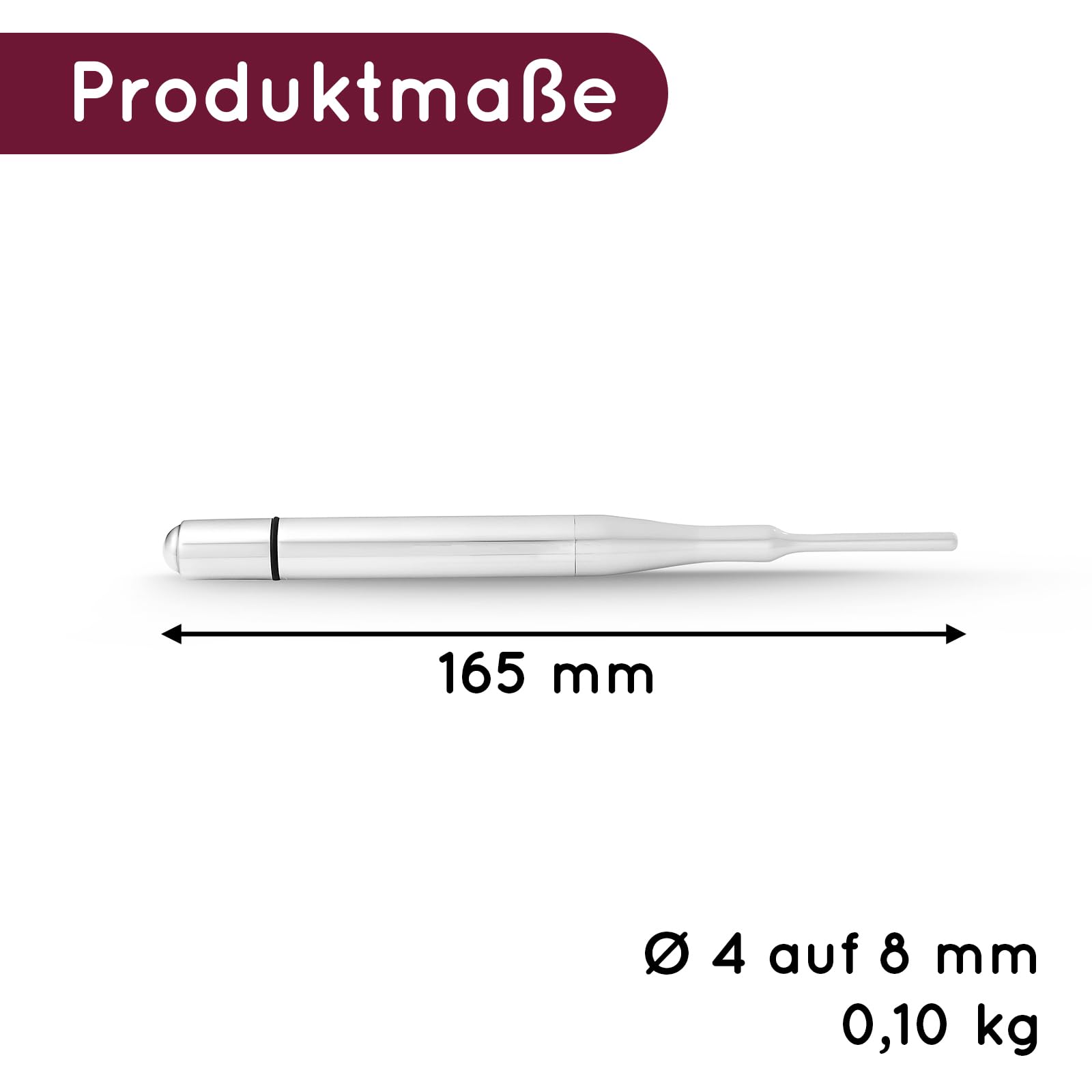 Harnröhren Dilator mit Vibration aus Metall - Prinzenzepter Penis Plug Stimulator - Harnröhrenvibrator Sexspielzeug für Männer - Dilator Harnröhre Mann - inkl. Gleitgel & 2x Desinfektionstücher