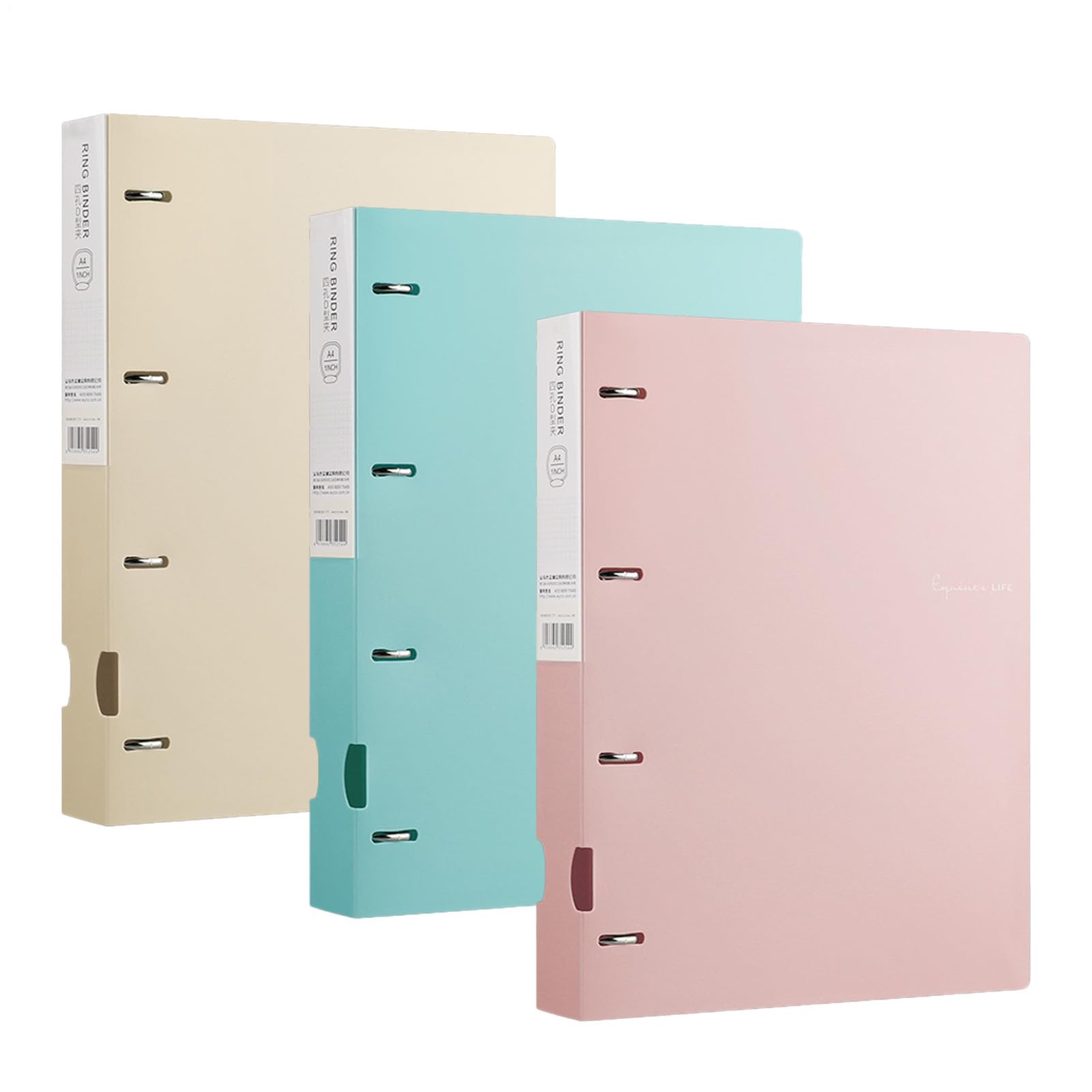 File Folders - Document Binder Organizer | 4-Hole Clamp Folderse with Refillable Project Functions, Envelope Folders with School Paper Use, A4 Binder Folder, Office Study Folder