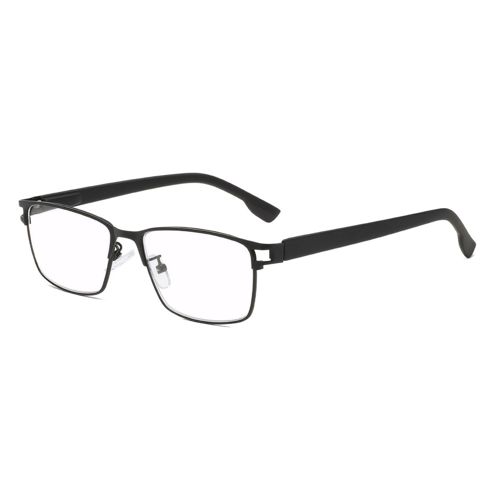 Rayzzol Rectangular Reading Glasses for Men Women – Professional, Blue Light Blocking Computer Readers, HD Lens, Spring Hinge