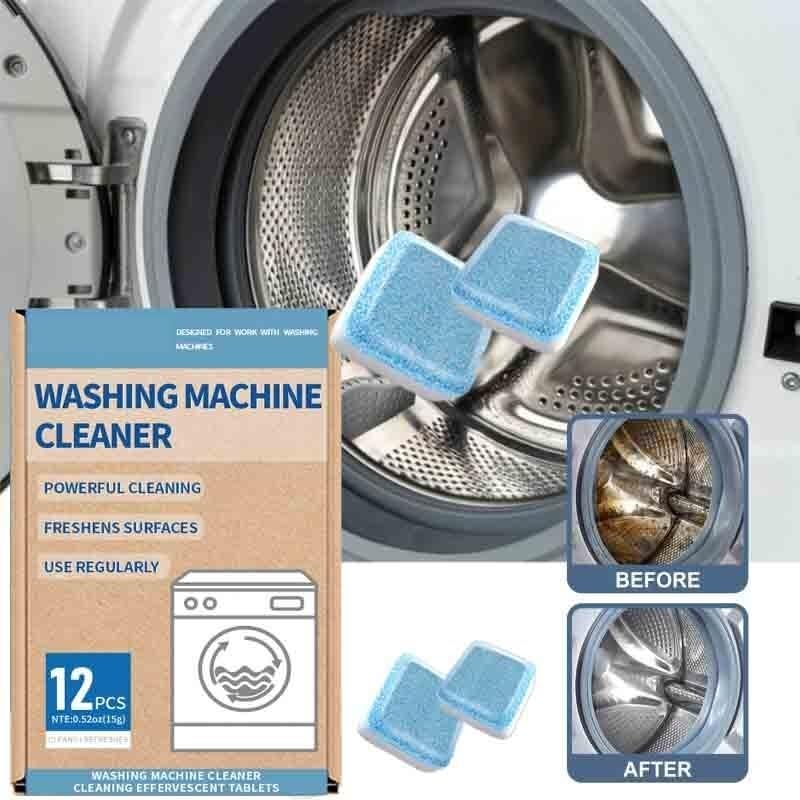 Waschmaschinenreiniger-Tabletten 12 Stück Waschmaschinen-Reinigungstabletten(Two boxes)