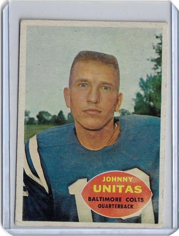 Johnny Unitas Collectible Vintage Football Card - 1960 Topps Football Card #1 (Colts)