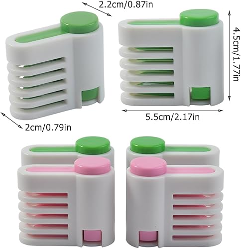 Miniatura 5 de Paquete de 4 rebanadoras de pasteles de bricolaje, nivelador ajustable de 5 capas, herramientas de guía de fijación de corte, auxiliar de