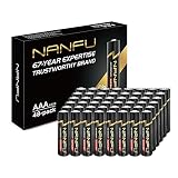 NANFU High Performance AAA Alkaline Batteries 48 Count Long Lasting for Household Devices…