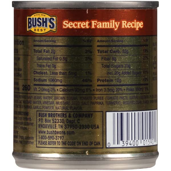 Image of Bush's Best Baked Beans, Homestyle Seasoned Beans in Savory Sauce for BBQ, Cookouts, Side Dishes and Easy Meals, 8.3 Ounce (Pack of 3)