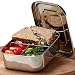 RiViLife Stainless Steel Bento Box for Kids and Adults PLUS Spoon - BPA-Free Eco-Friendly & Healthy - 3 Section Metal Lunch Containers with Dividers fits 1 Main + 2 Snacks - Bento Lunch Box (Medium)