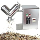 Trockenpulvermischer, 2L Kapazität, Edelstahl V-Typ-Mixer, Einstellbare Geschwindigkeit & Timing für Labor-Mischung von Trockenpulver und körnigen Materialien