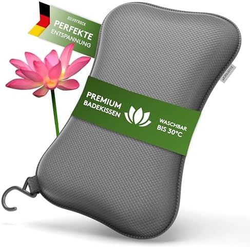 Premium Bath Pillow Grey - Bath Pillow for Bathtub - Pillow Bath ...