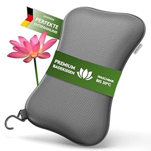 SilverRack Premium badkussen, nekkussen voor badkuip met zuignappen als badaccessoire, kussen voor badkuip, badkussen met perfecte pasvorm, wit