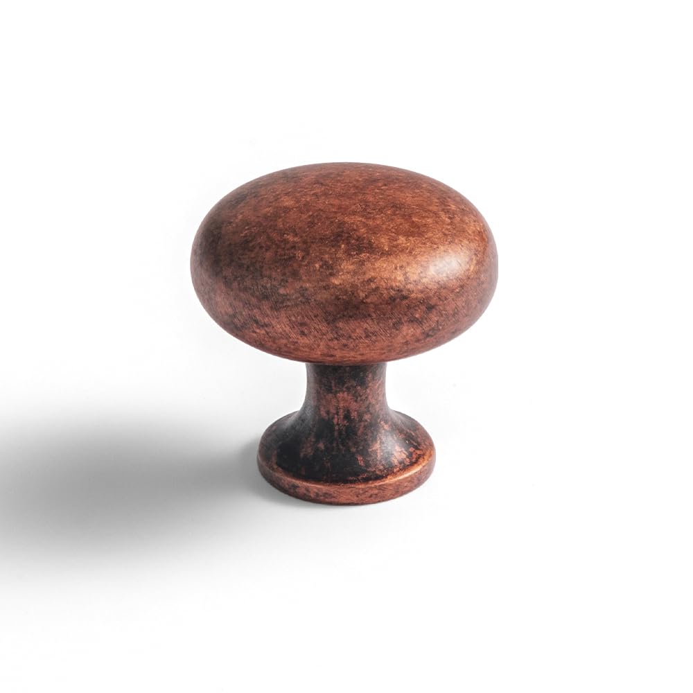 Goo-Ki Vintage Retro Antique Copper Zinc Alloy Cabinet Knob - 6 Pack