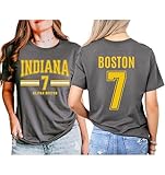 Aliyah Boston Indiana 7 T-Shirt | Unisex Jersey Style Tee for Pro Basketball Fans | Soft Cotton Graphic Sports Apparel Gift Asphalt