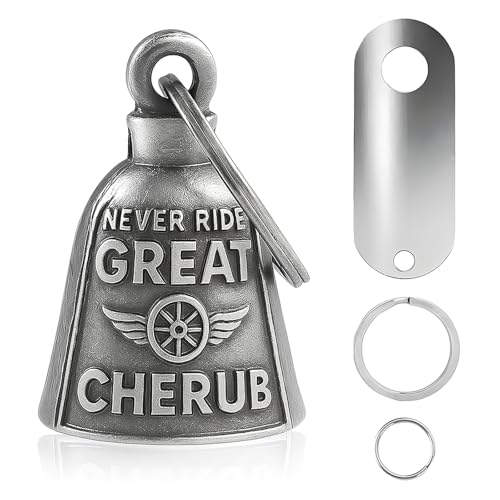 VBGURR Guardian Bell for Motorbikes, Guardian Angel Bell Hanger Motorbike Bells with Keychain Ring Motorcycle Accessories for Women Man (Wing Wheel) VBGURR Guardian Bell for Motorbikes, Guardian Angel Bell Hanger Motorbike Bells with Keychain Ring Motorcycle Accessories for Women Man (Wing Wheel)