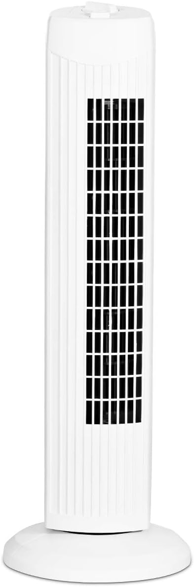 COSTWAY Tower Fan, 28-Inch Oscillating Tower Fan, Quiet Cooling Whole Room Bladeless, 3 Speed, 3 Wind Mode, Oscillating Tower Fan for Bedrooms, Living Rooms, Kitchen (White)